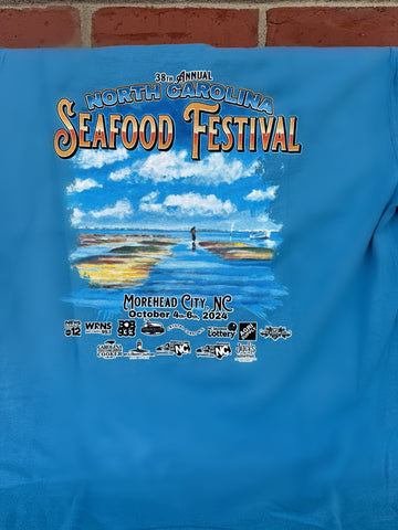 2024 NC Seafood Festival Youth T-Shirt - Summer Sky