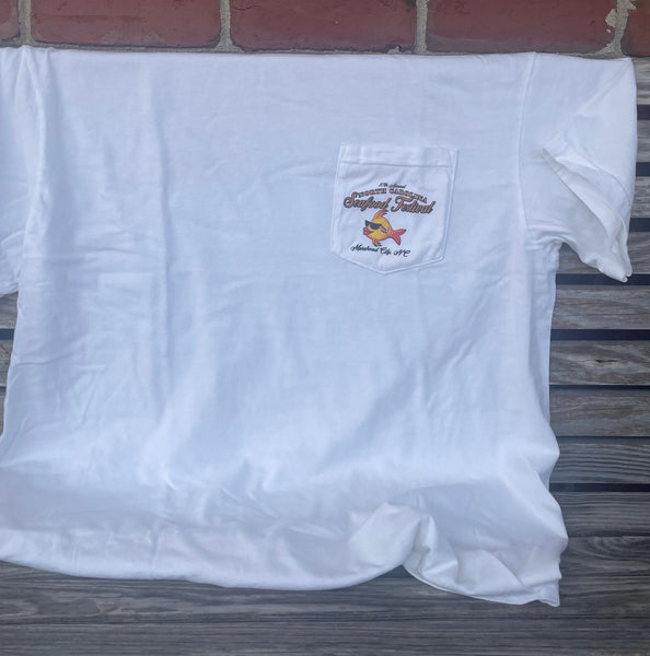 2023 NC Seafood Festival T-Shirt - White with Pocket