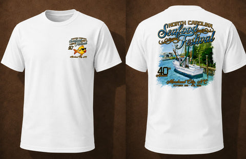 2026 40th Annual NC Seafood Festival T-Shirt - White