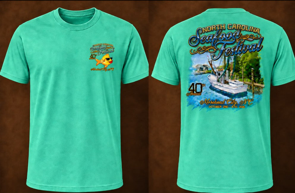 2026 40th Annual NC Seafood Festival T-Shirt - Island Green