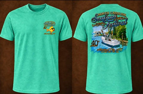 2026 40th Annual NC Seafood Festival T-Shirt - Island Green