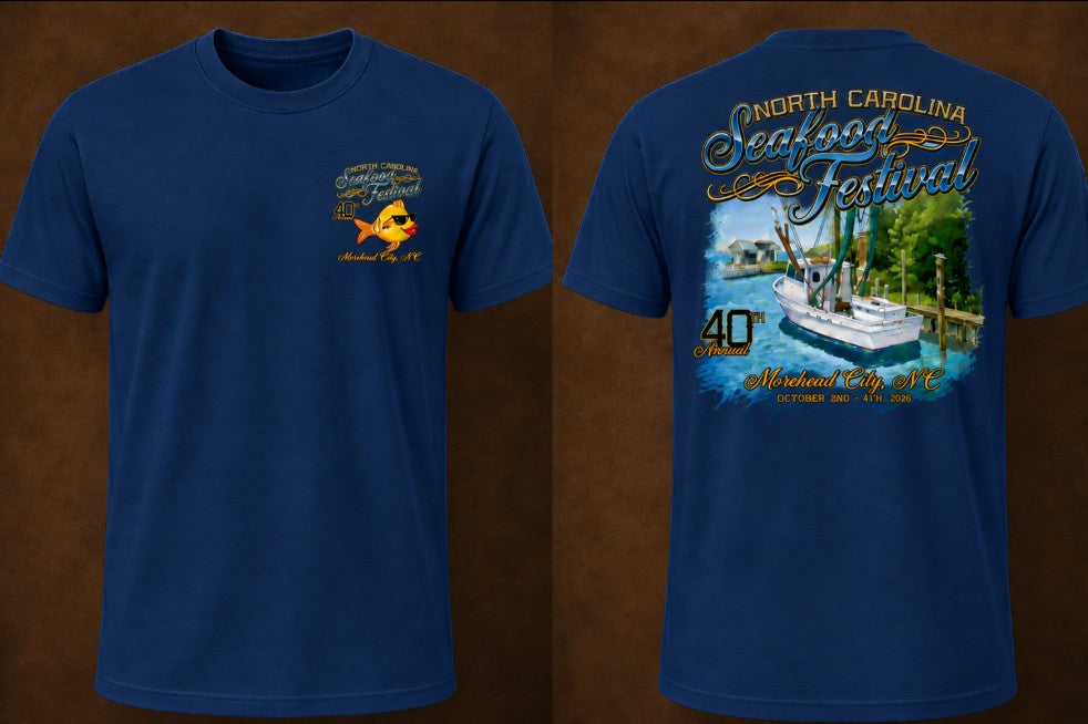 2026 40th Annual NC Seafood Festival T-Shirt - Navy
