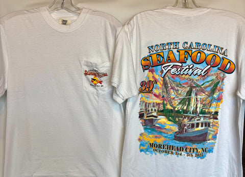 39th Annual NCSF Short Sleeve T-Shirt - White With Pocket
