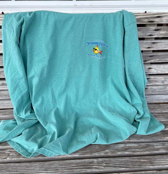 2022 NC Seafood Festival Long Sleeve T-Shirt - Seafoam ON SALE NOW!