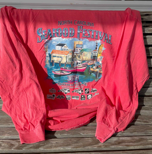 2022 NC Seafood Festival Long Sleeve T-Shirt - Watermelon ON SALE NOW!